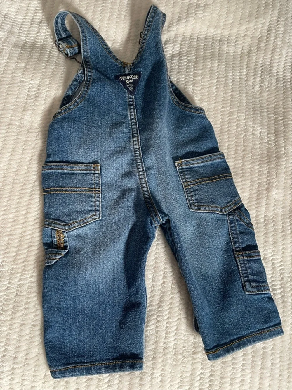 OshKosh B'gosh Distressed Blue Denim Kids Overalls